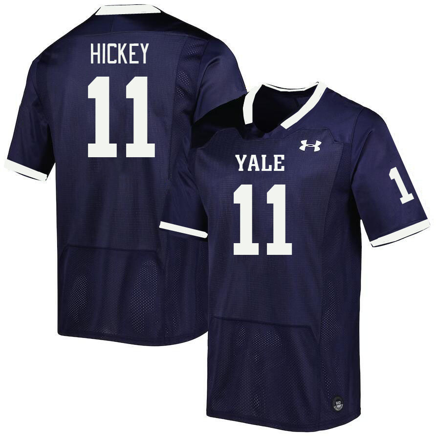 Men-Youth #11 Dathan Hickey Yale Bulldogs 2023 College Football Jerseys Stitched-Blue